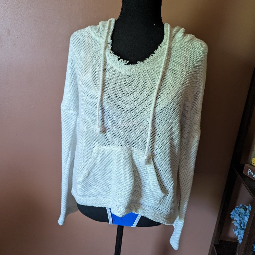 Beach Coverup Hoodie - White